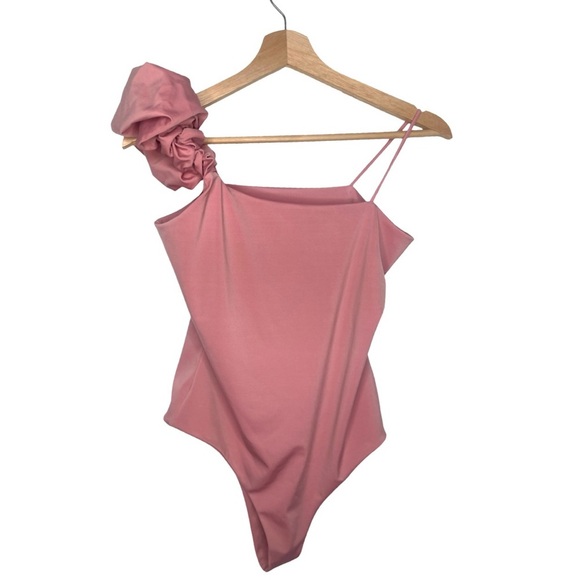 Bianca Mar Ruffle One Piece Designer Swimsuit - Blush Pink, Resort Glam - Medium - Picture 2 of 11